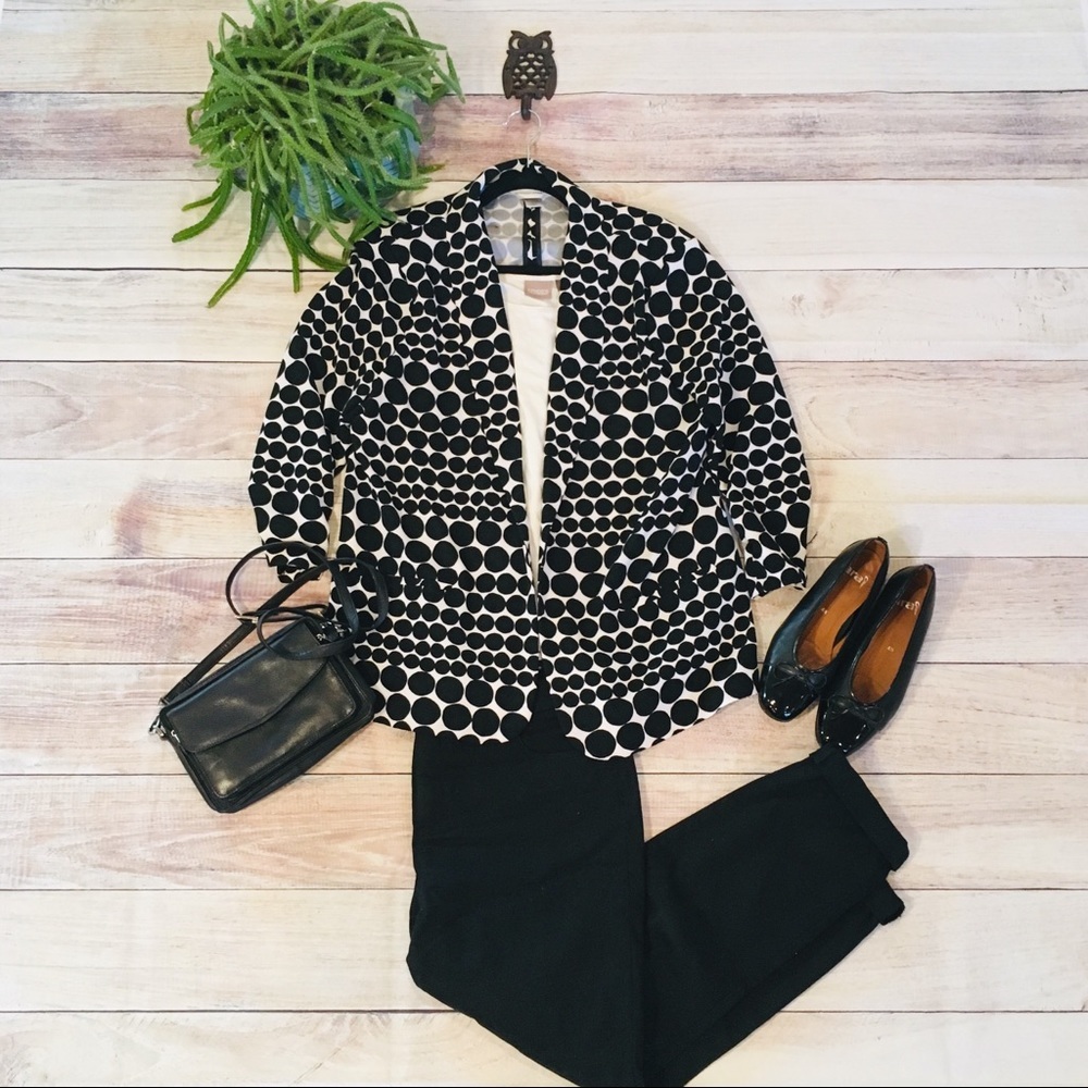 Open Front Polka Dot Jacket